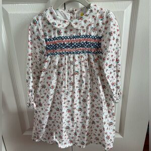 Baby Boden long sleeve smocked dress size 3/4